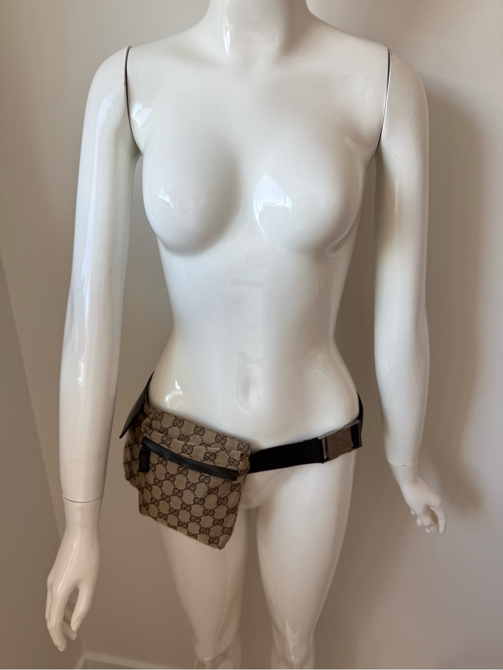 Authentic Gucci monogram canvas waist pouch belt bum bag - Picture 4 of 7